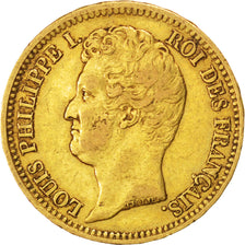 FRANCE, Louis-Philippe, 20 Francs, 1831, Paris, KM #746.1, EF(40-45), Gold,...