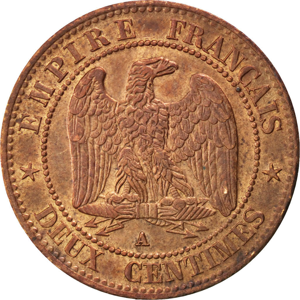 Second Empire, 2 Centimes Napoléon III tête nue 1856 Paris, KM 776.1