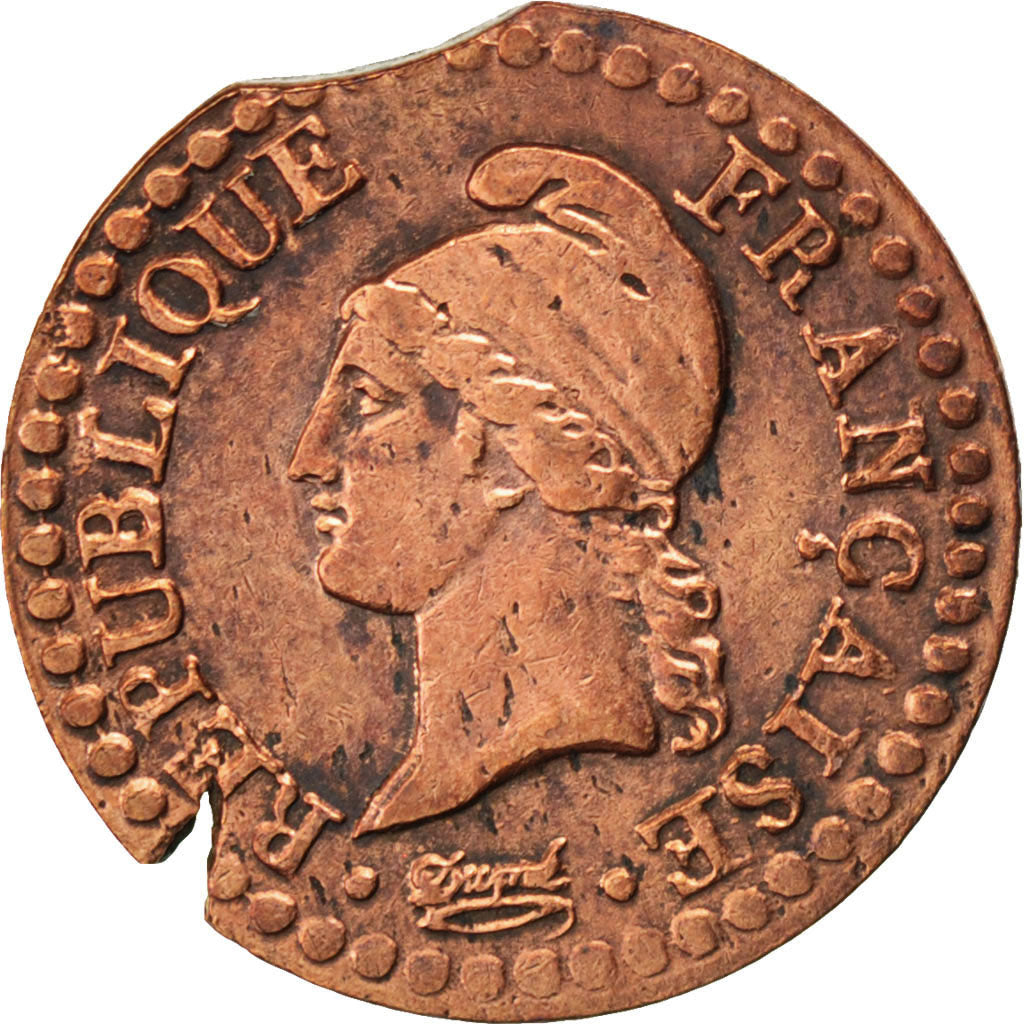 FRANCE, Dupré, Centime, 1797, Paris, KM #646, VF(20-25), Bronze, 18, Gadoury #76