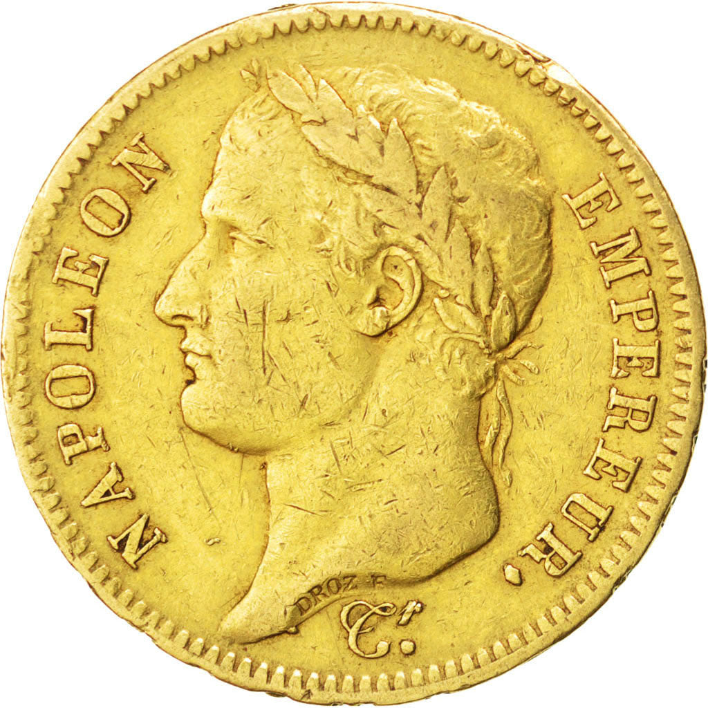 Francia, Napoléon I, 40 Francs, 1812, Paris, MB, Oro, KM:696.1, Gadoury:1084