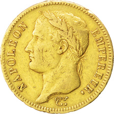 Francia, Napoléon I, 40 Francs, 1812, Paris, MB, Oro, KM:696.1, Gadoury:1084