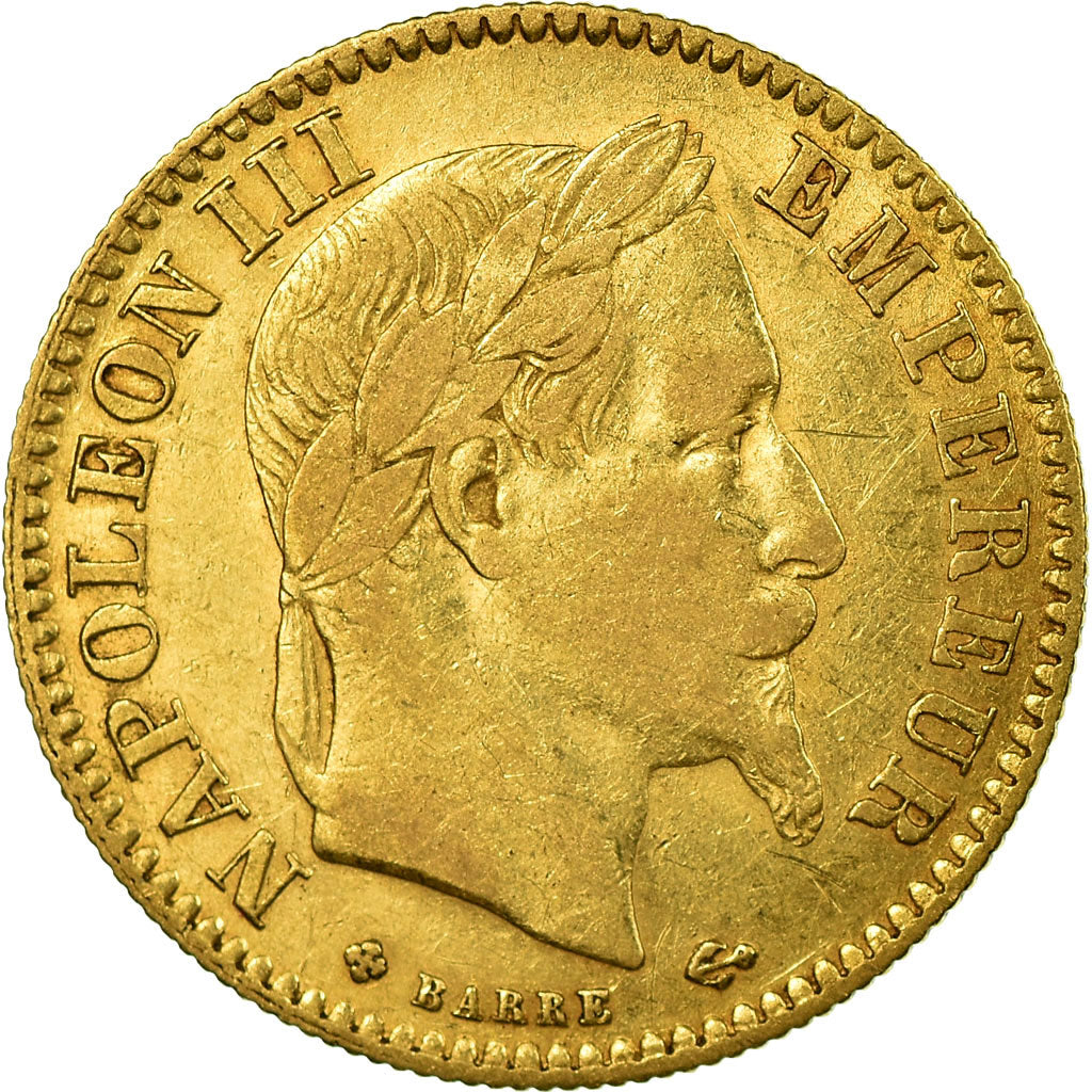 Coin, France, Napoleon III, Napoléon III, 10 Francs, 1865, Strasbourg