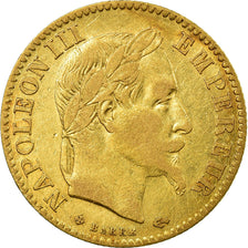 Moneta, Francia, Napoleon III, Napoléon III, 10 Francs, 1867, Strasbourg, MB+