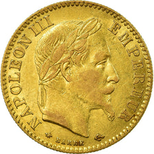 Moneda, Francia, Napoleon III, Napoléon III, 10 Francs, 1867, Paris, MBC+, Oro