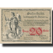 Banknote, Austria, St Florian, 20 Heller, personnage 1920 UNC(63) Mehl:FS 881a