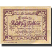 Banknot, Austria, Scharten, 80 Heller, château, Undated, Undated, UNC(63)