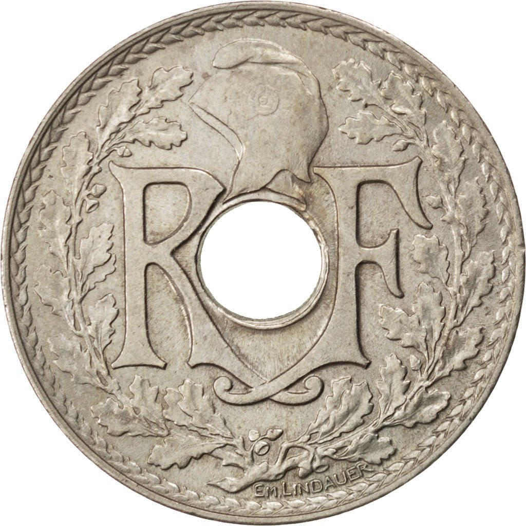 FRANCE, Lindauer, 25 Centimes, 1919, KM #867a, AU(55-58), Copper-Nickel, 24,...