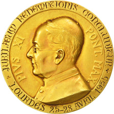 Vatican, Pie XI, Médaille en or du Jubilé de la grotte de Lourdes