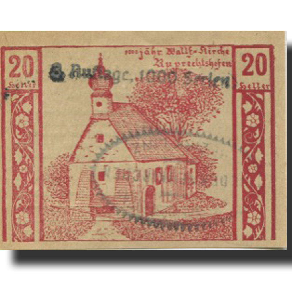 Banknote, Austria, Niederneukirchen, 20 Heller, Eglise 1920 UNC(63) Mehl:FS 670a