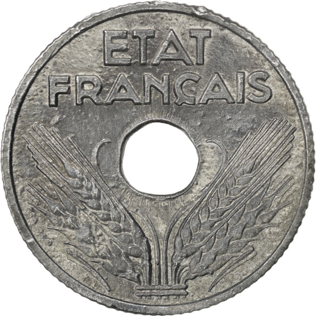 FRANCE, État français, 20 Centimes, 1941, KM #899, EF(40-45), Zinc, 24, Gadoury 
