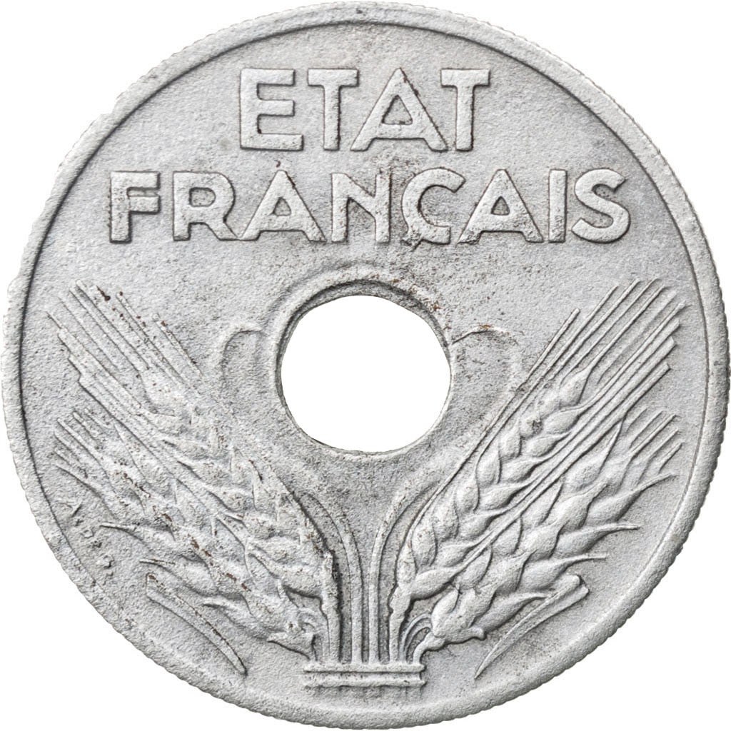 FRANCE, État français, 20 Centimes, 1941, KM #899, AU(50-53), Zinc, 24, Gadoury