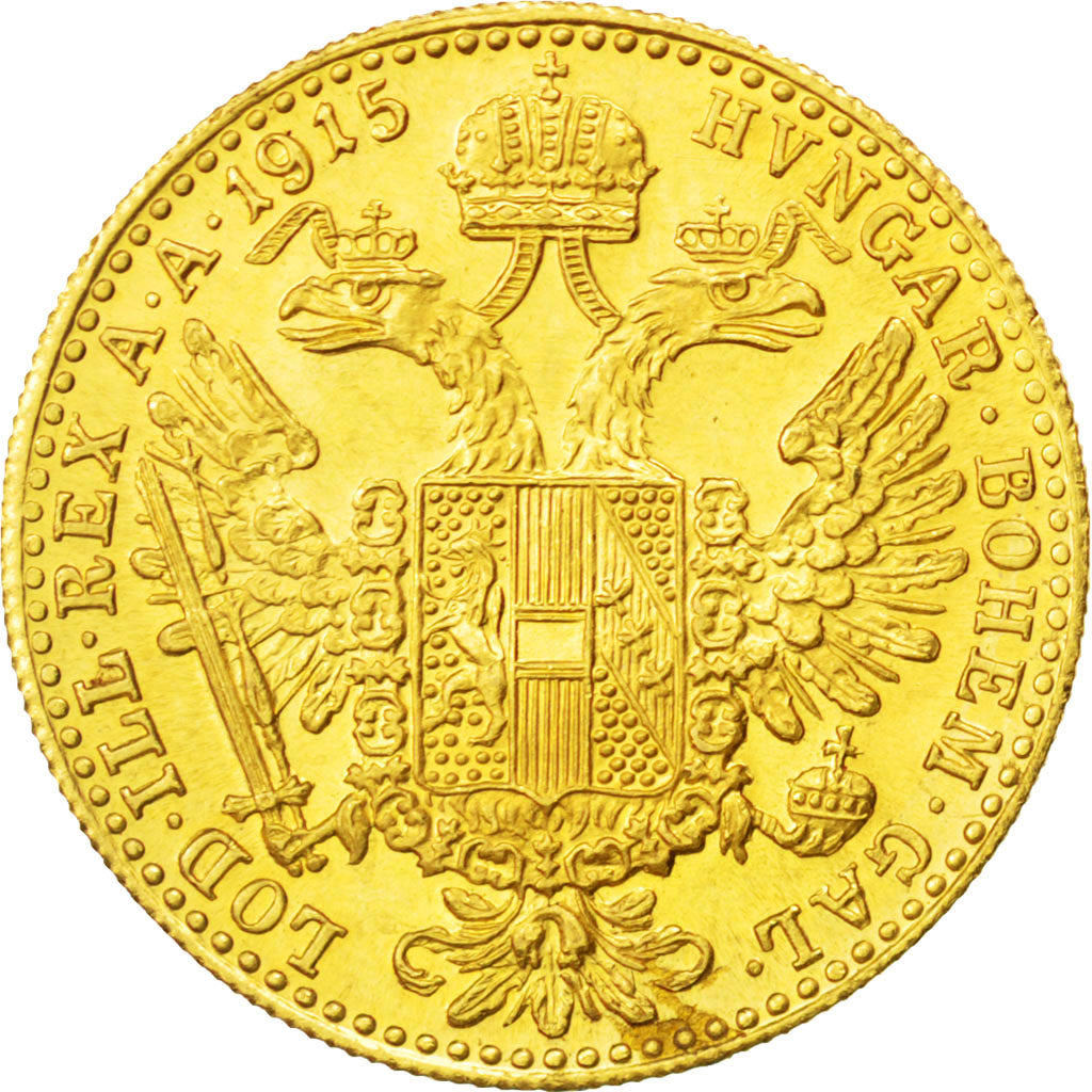 AUSTRIA, Ducat, 1915, KM #2267, MS(63), Gold, 3.49