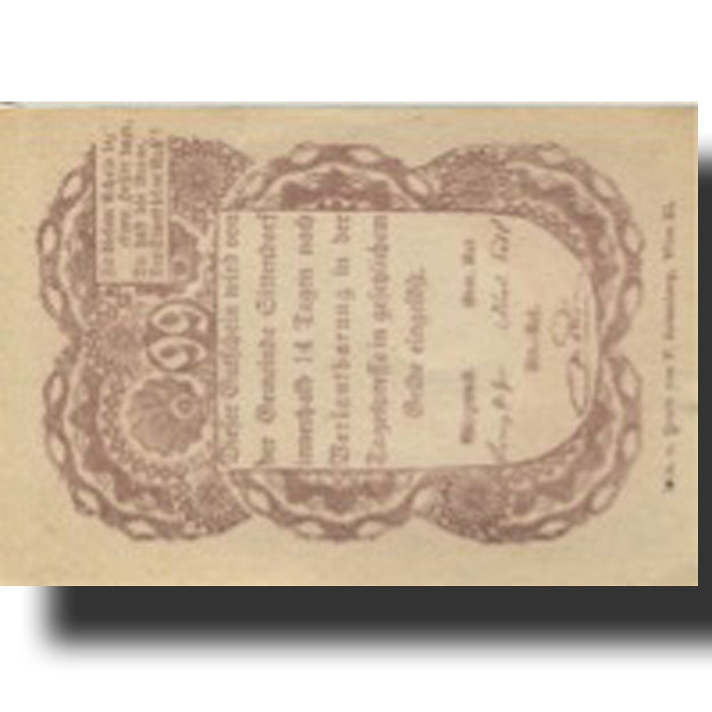 Banknote, Austria, Sittendorf, 99 Heller, Eglise, UNC(63), Mehl:FS 1001a