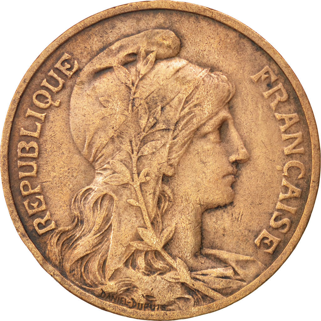FRANCE, Dupuis, 10 Centimes, 1904, Paris, KM #843, EF(40-45), Bronze, 30,...