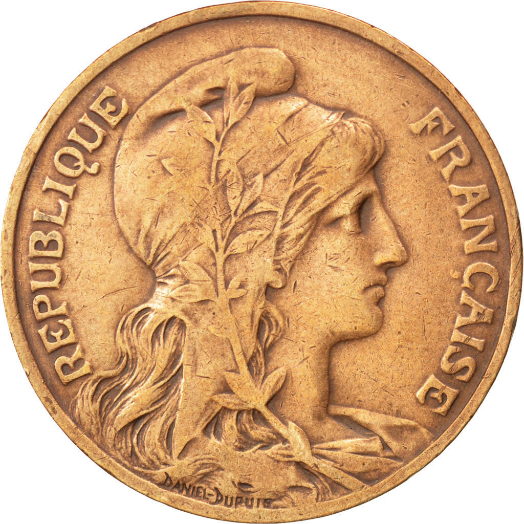 FRANCE, Dupuis, 10 Centimes, 1910, Paris, KM #843, EF(40-45), Bronze, 30,...