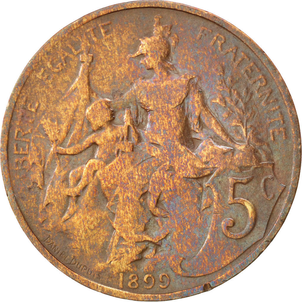 Coin, France, Dupuis, 5 Centimes, 1899, VF(30-35), Bronze, KM:842, Gadoury:165