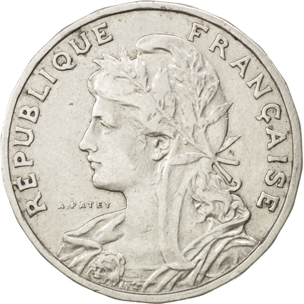 FRANCE, Patey, 25 Centimes, 1904, KM #856, EF(40-45), Nickel, 24, Gadoury #364,.