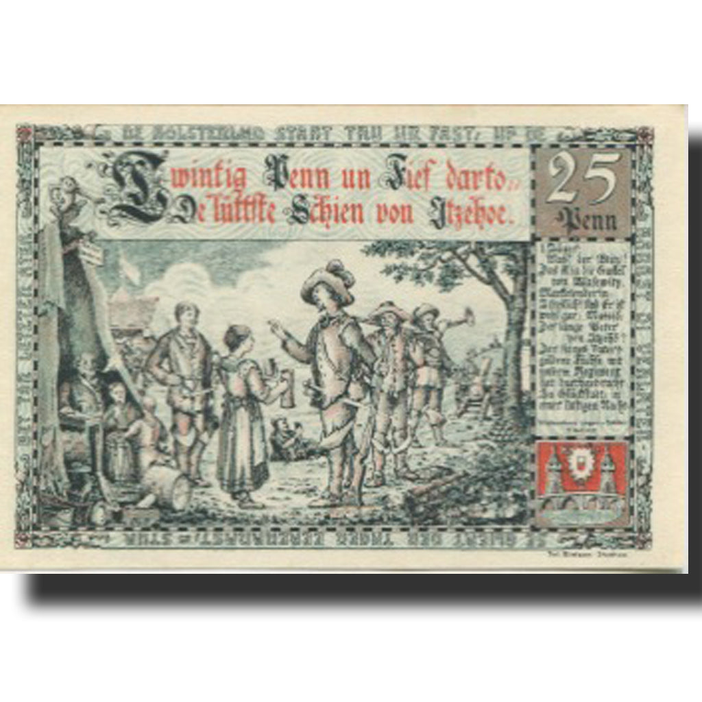 Banknote, Germany, Itzehoe, 25Pfennig, personnage 1, 1921 UNC(63) Mehl: 649.1a