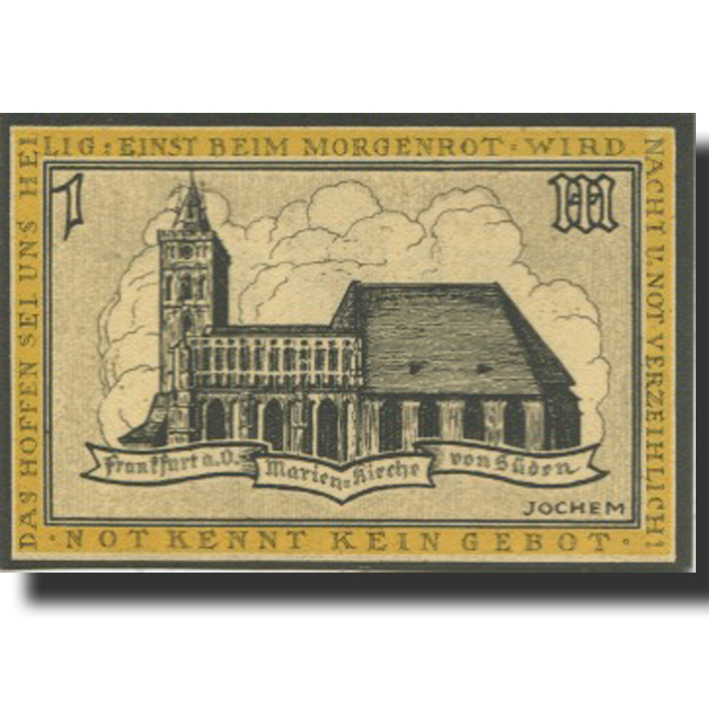 Banknote, Germany, Frankfurt, 100 Pfennig, Blason, 1921, UNC(63), Mehl:377.1