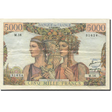 França, 5000 Francs, Terre et Mer, 1949, 1949-03-10, EF(40-45), Fayette:48.01
