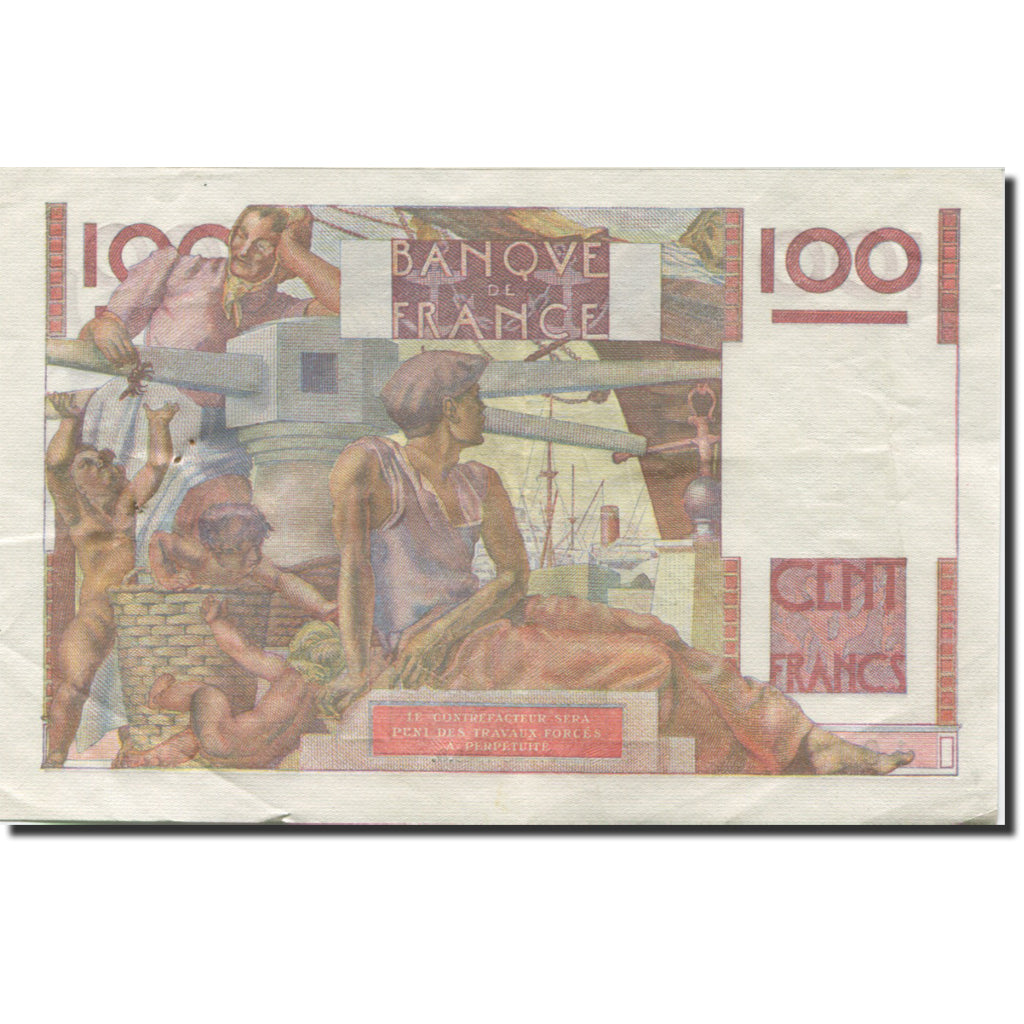 Francia, 100 Francs, Jeune Paysan, 1945, 1949-05-19, BB, Fayette:28.24, KM:128b