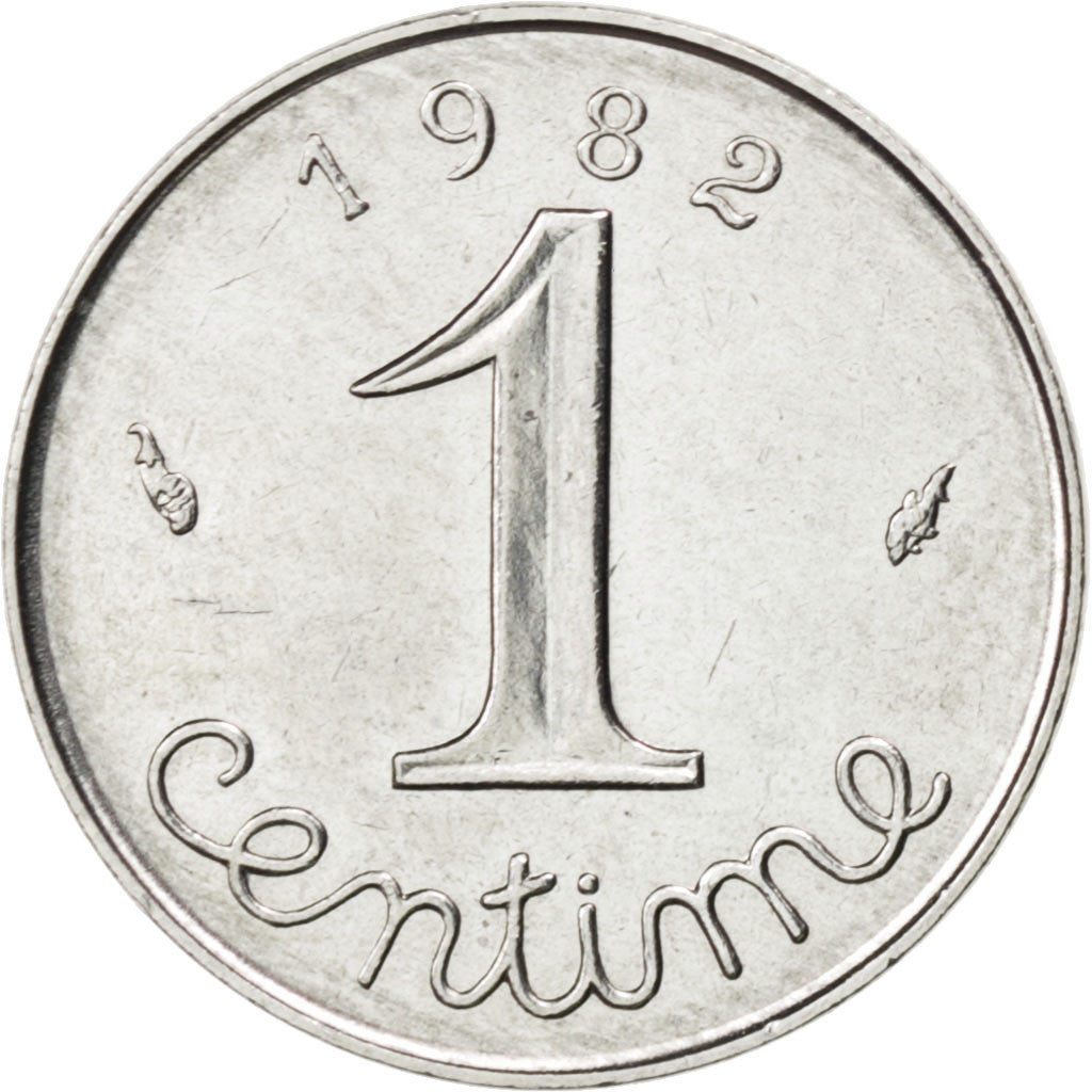 FRANCE, Épi, Centime, 1982, Paris, KM #928, AU(55-58), Stainless Steel, 15, ...