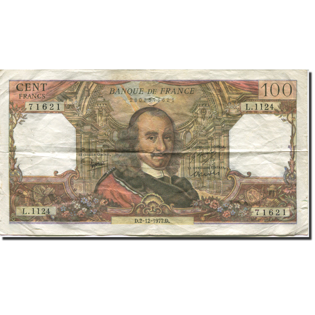 Frankrijk, 100 Francs, Corneille, 1964, 1977-12-02, TB, Fayette:65.60, KM:149f