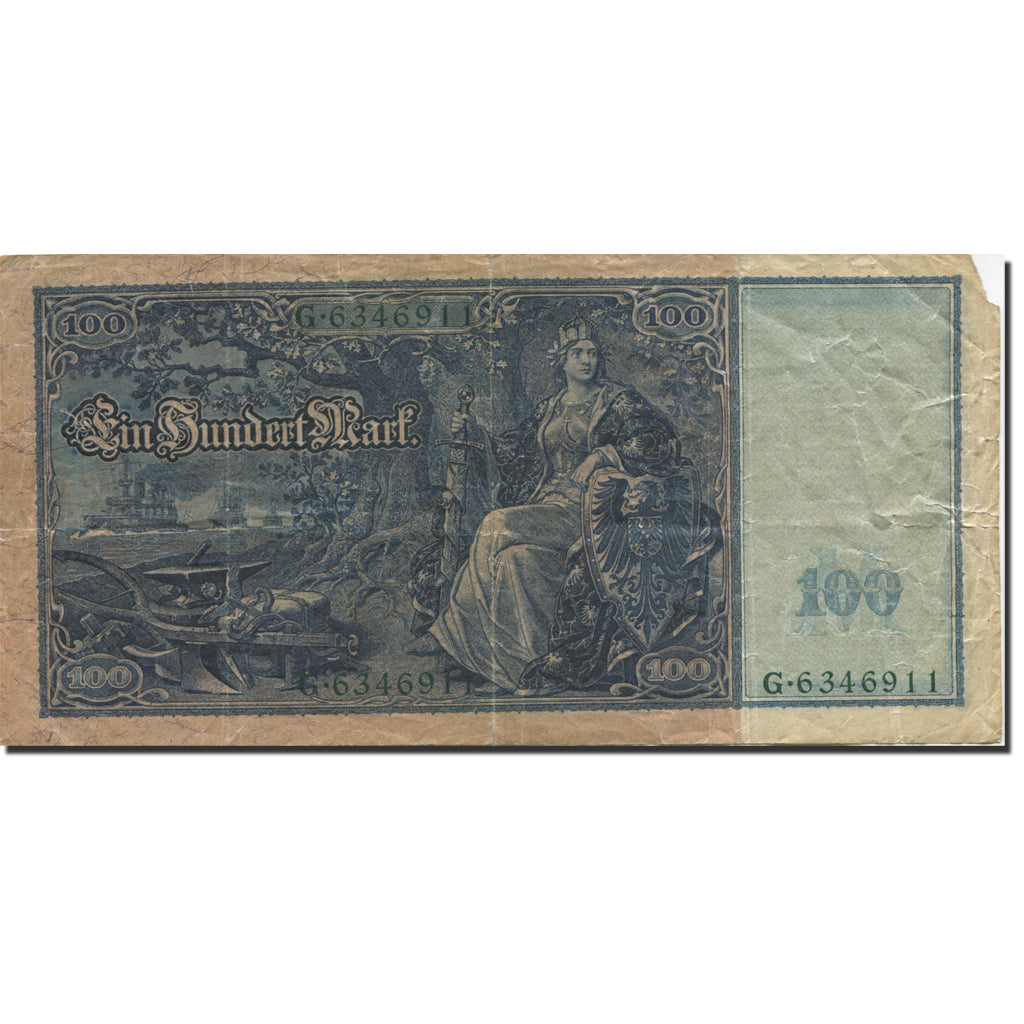 Banknote, Germany, 100 Mark, 1910, 1910-04-21, KM:43, F(12-15)