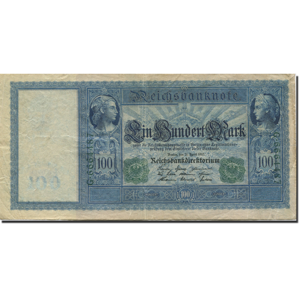 Banknote, Germany, 100 Mark, 1910, 1910-04-21, KM:43, VF(30-35)