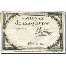France, 5 Livres, 1793, Petitain, 10 brumaire de l'an 2 - (31 octobre 1793)