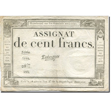 France, 100 Francs, 1795, Dehogues, 1795-01-07, VF(30-35), KM:A78