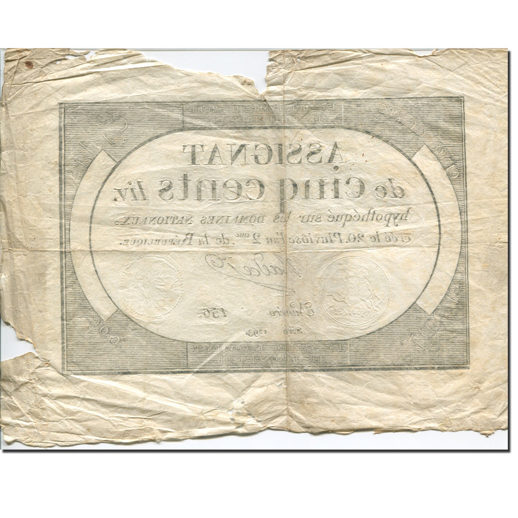 Frankrijk, 500 Livres, 1794, Nadal, 1794-02-08, TB, KM:A77