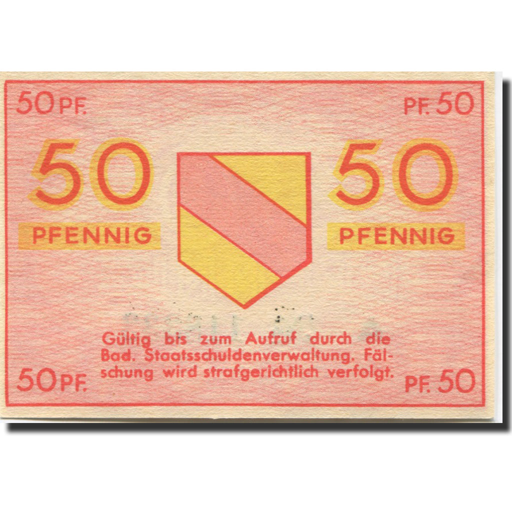 Banknote, Germany, Baden, 50 Pfennig, 1947, KM:S1003, UNC(63)