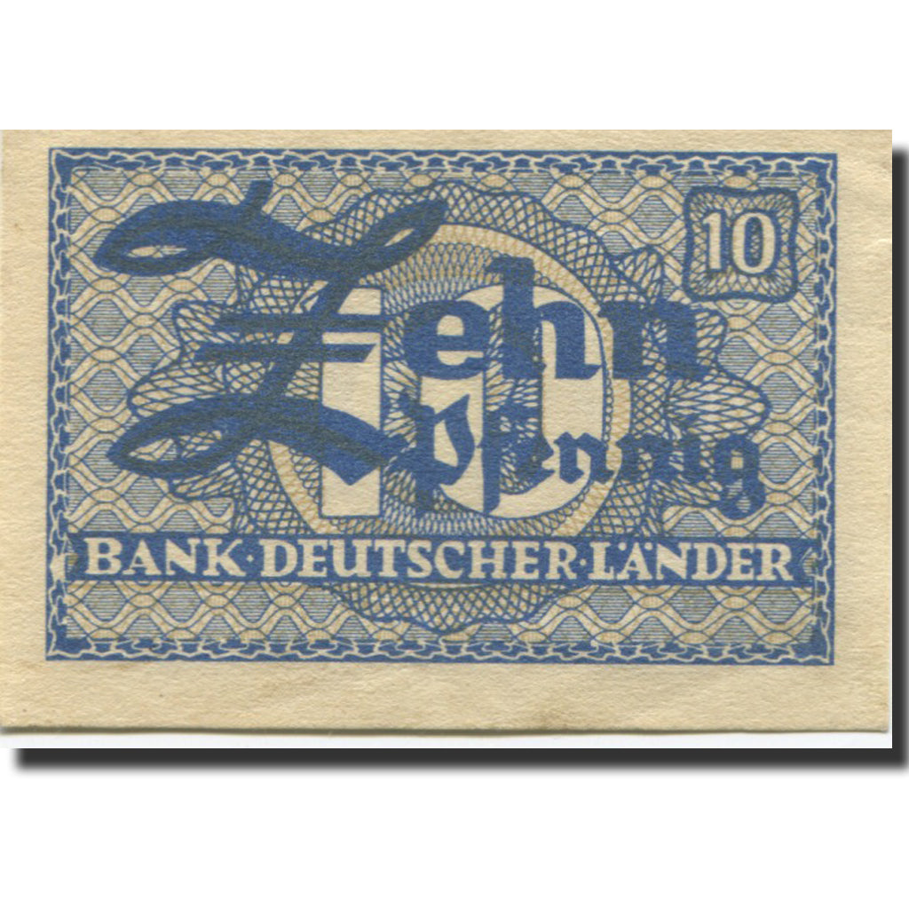 Banknote, GERMANY - FEDERAL REPUBLIC, 10 Pfennig, 1948, KM:12a, UNC(63)