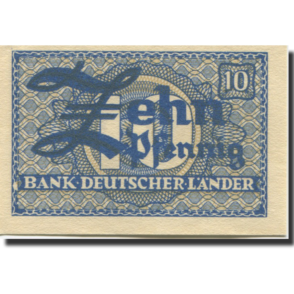 Banknote, GERMANY - FEDERAL REPUBLIC, 10 Pfennig, 1948, KM:12a, UNC(63)