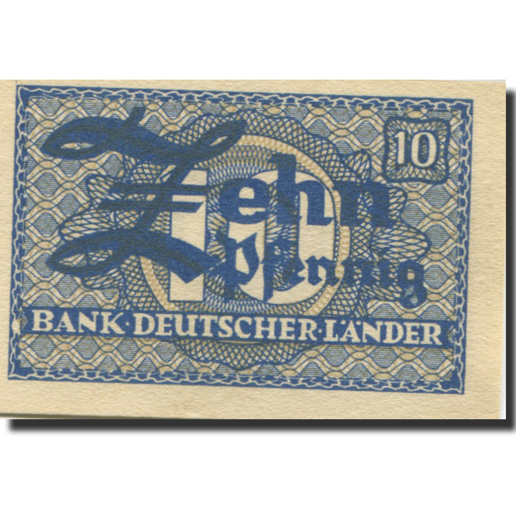 Banknote, GERMANY - FEDERAL REPUBLIC, 10 Pfennig, 1948, KM:12a, UNC(63)