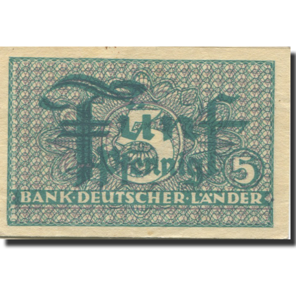 Banknote, GERMANY - FEDERAL REPUBLIC, 5 Pfennig, 1948, KM:11a, UNC(63)