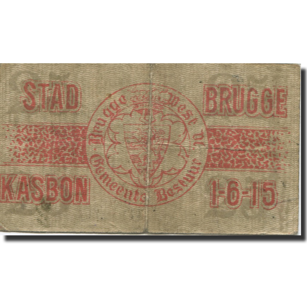 Banknote, Belgium, Brugge, 25 Centimes, 1915, 1915-06-01, VF(20-25)