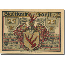 Banconote, Germania, Forst, 25 Pfennig, Blason 1921-07-01, SPL Mehl:371.1