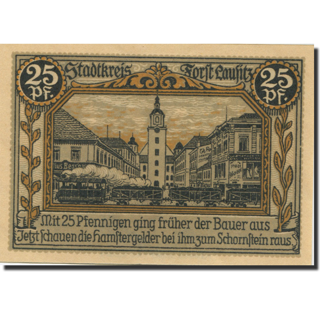 Banconote, Germania, Forst, 25 Pfennig, Blason 1921-07-01, SPL Mehl:371.1