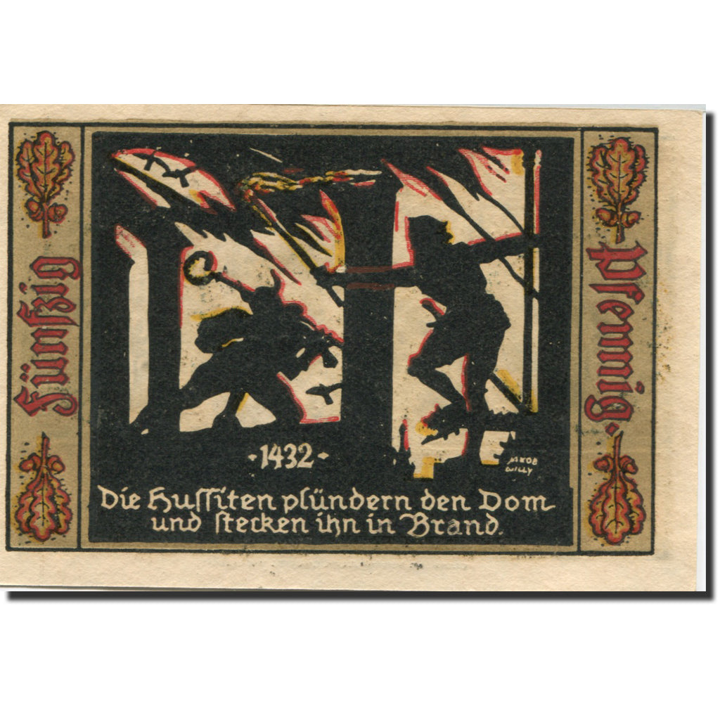 Banknote, Germany, Fürstenwalde, 50 Pfennig, Blason, 1921, UNC(63), Mehl:403.1