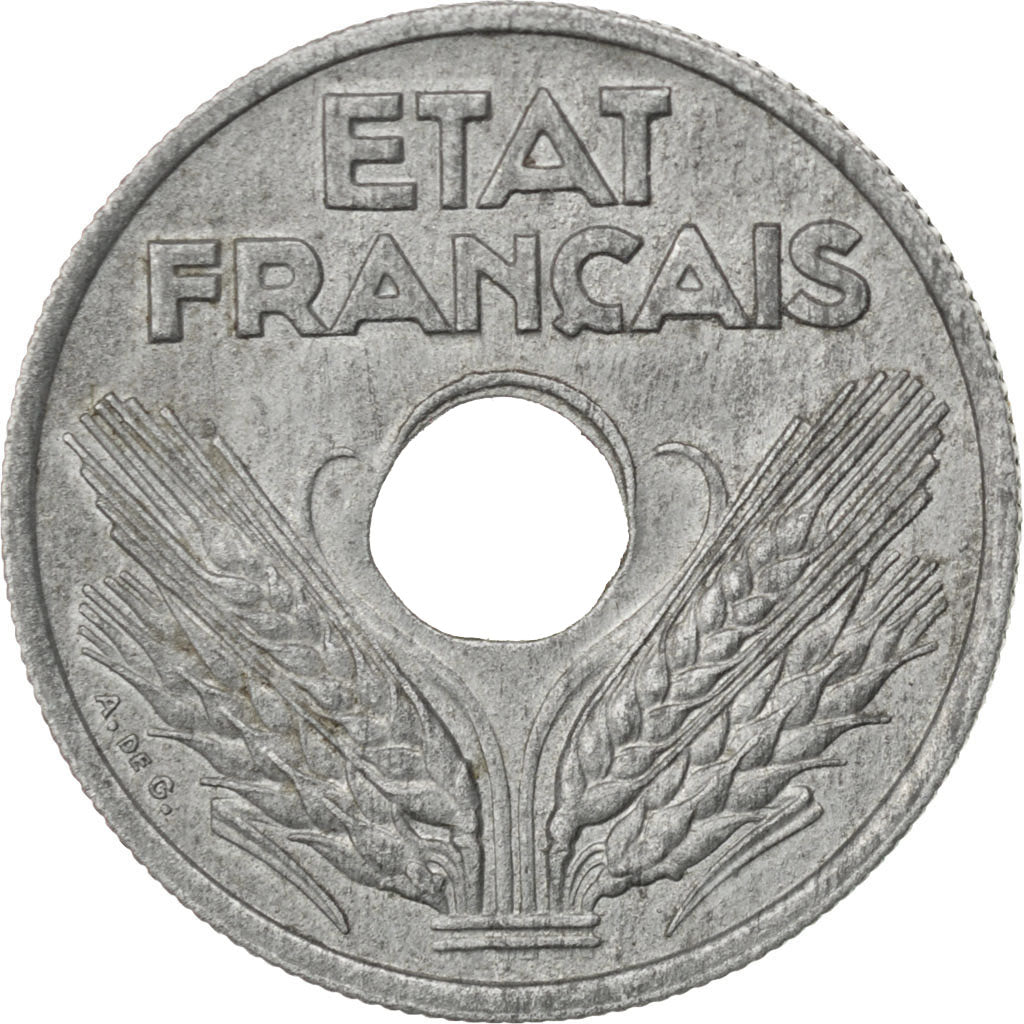 FRANCE, État français, 10 Centimes, 1941, KM #898.1, AU(55-58), Zinc, 21, Gadour