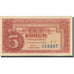 Biljet, Tsjecho-Slowakije, 5 Korun, 1949, 1949-01-25, KM:68a, SPL