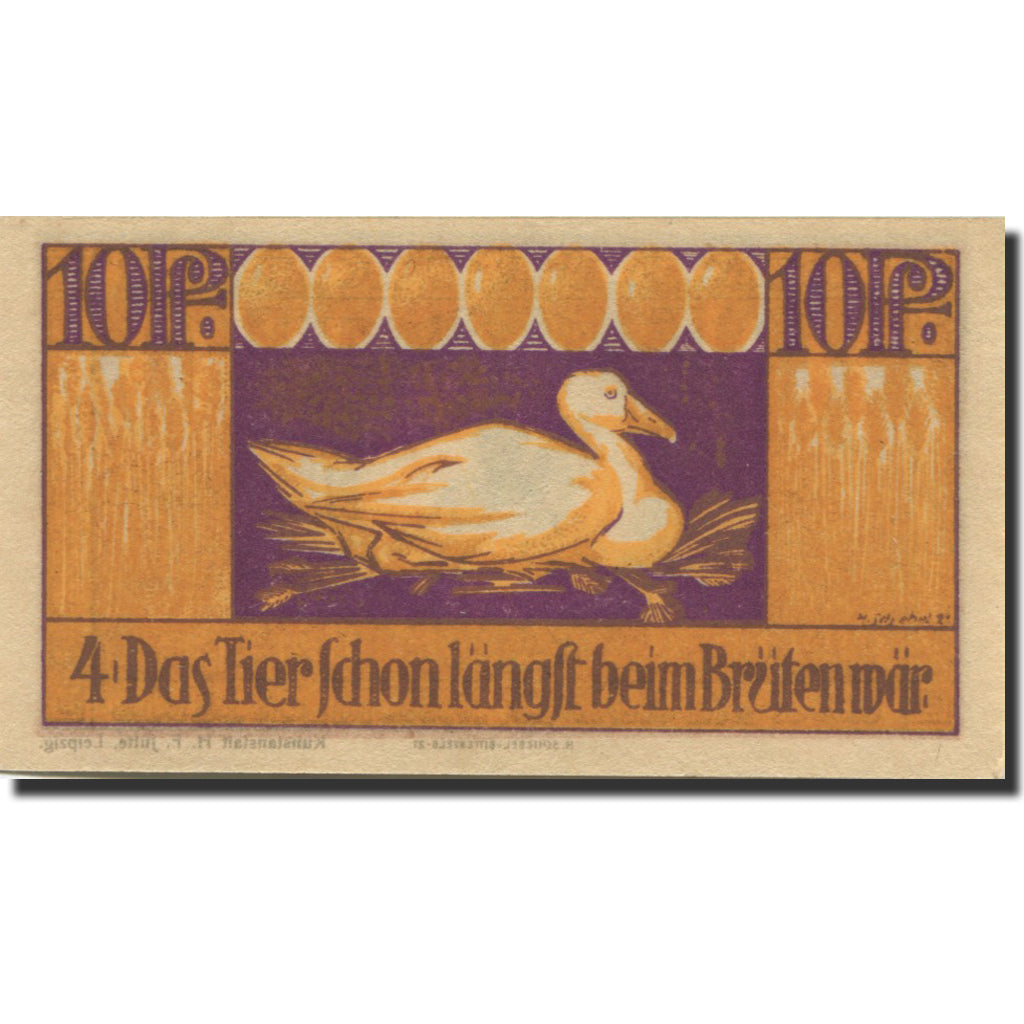 Banknote, Germany, Brehna, 10 Pfennig, chevalier, 1921, UNC(63), Mehl:160.1