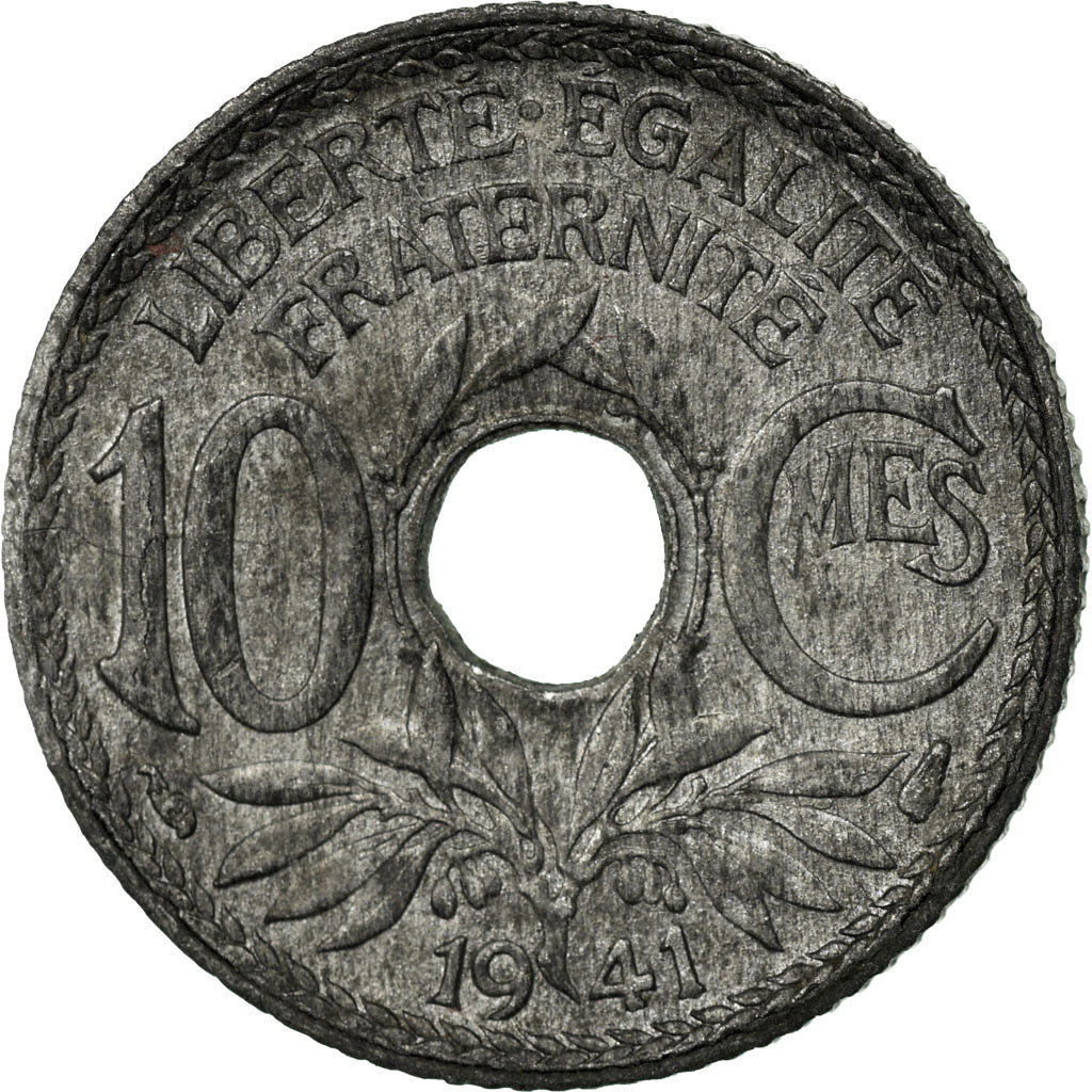 Moneta, Francia, Lindauer, 10 Centimes, 1941, BB, Zinco, KM:896, Gadoury:288a