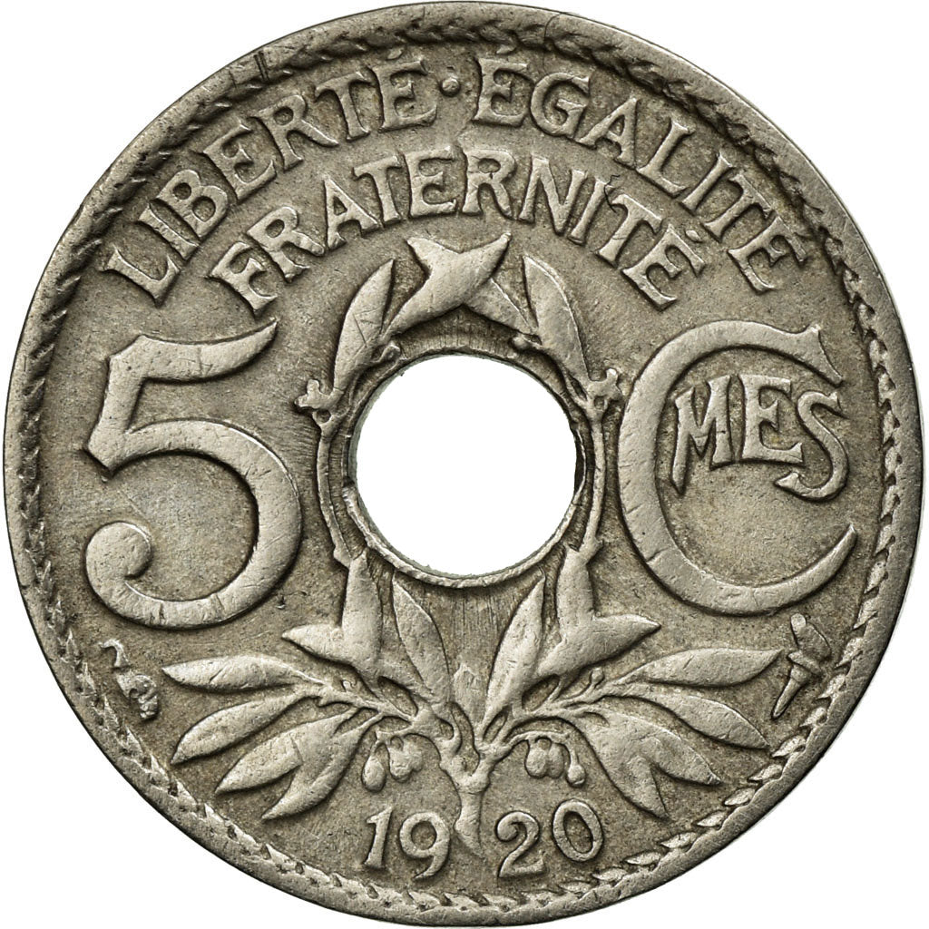 Coin, France, Lindauer, 5 Centimes, 1920, EF(40-45), Copper-nickel, KM:875