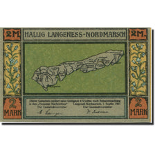 Banknote, Germany, Langeness, 2 Mark, carte, 1921 UNC(63) Mehl:767.1