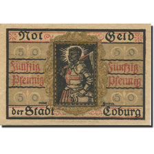 Billet, Allemagne, Coburg, 50 Pfennig, personnage, 1919, SPL, Mehl:21.5a
