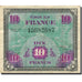 Francia, 10 Francs, Flag/France, 1944, BB, Fayette:VF18.1, KM:116a