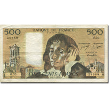 France, 500 Francs, Pascal, 1968, 1975-11-06, EF(40-45), Fayette:71.13, KM:156c